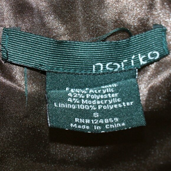Noriko Brown Fox Faux Fur/ Vest  Size Small - Picture 12 of 14